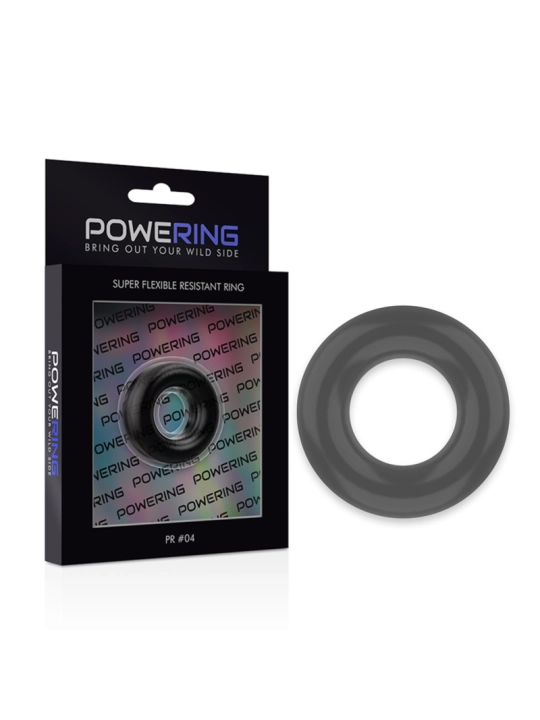 Super Flexibler und Widerstandsfähiger Penisring 3,8 cm Pr04 Schwarz von Powering