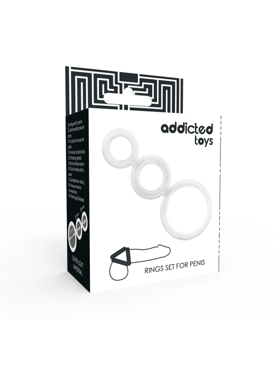 Ringset für Penis Transparent von Addicted Toys