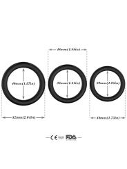 Dreifacher Silikonring Schwarz von Armony For Him