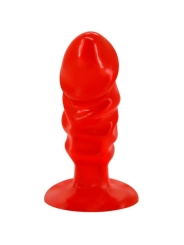 Unisex Analplug mit Rotem Saugnapf von Baile Anal