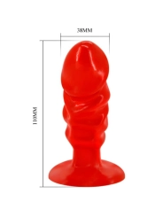 Unisex Analplug mit Rotem Saugnapf von Baile Anal