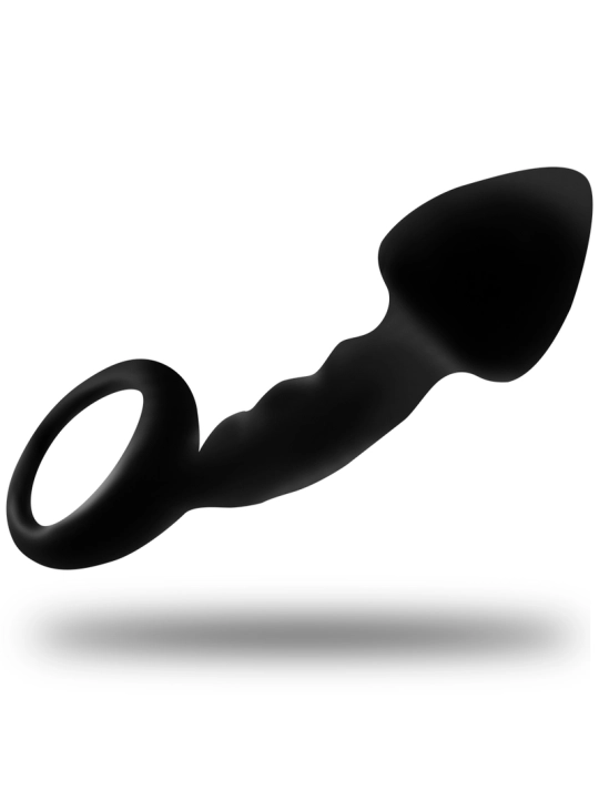 Gerippter Analplug mit Ring von Ohmama Anal