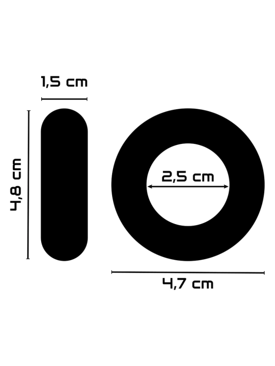 Super Flexibler und Widerstandsfähiger Penisring 4,8 cm Pr05 Klar von Powering