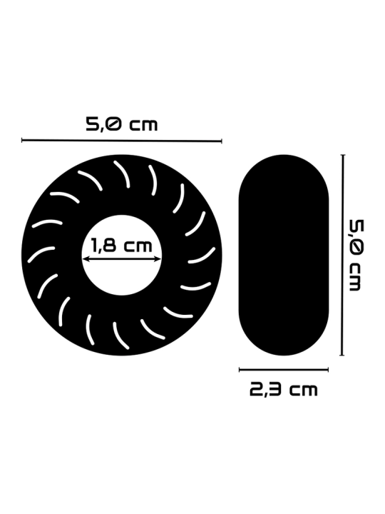 Super Flexibler und Widerstandsfähiger Penisring 5cm Pr08 Schwarz von Powering