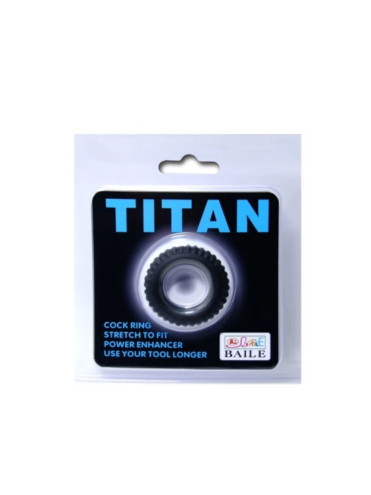 Titan Cockring Schwarz 1.9 cm von Baile For Him