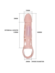 Harrison Penis Extender Cover mit Vibration und Riemen 13.5 cm von Pretty Love Male