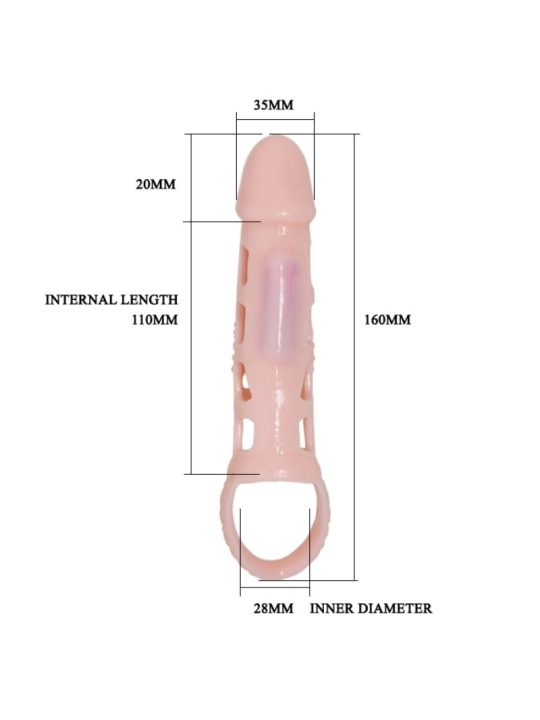 Harrison Penis Extender Cover mit Vibration und Riemen 13.5 cm von Pretty Love Male