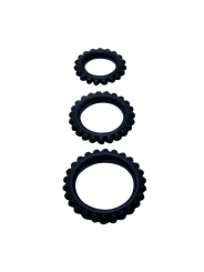 Titan Set 3stk Cockring Schwarz 2.8 + 2.4 + 1.9 cm von Baile For Him