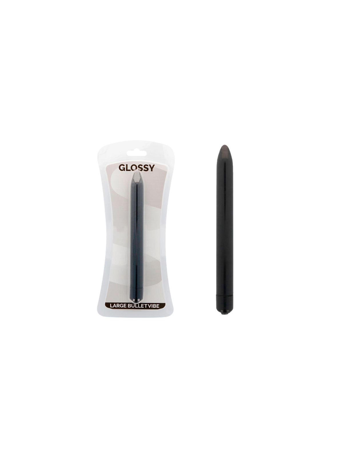 Schlanker Vibrator Schwarz von Glossy