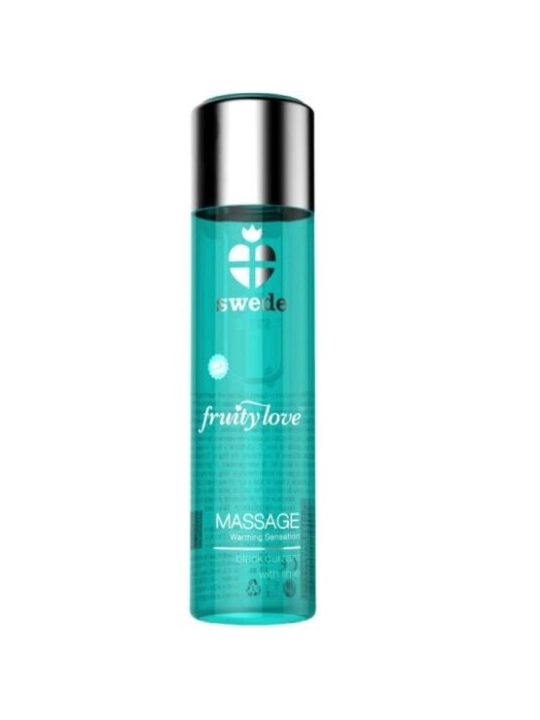 Fruity Love Massageöl mit Wärmendem Effekt, Schwarze Johannisbeere und Limette 60 ml von Swede