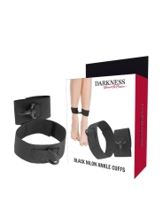 Knöchelmanschetten aus Schwarzem Nylon von Darkness Bondage