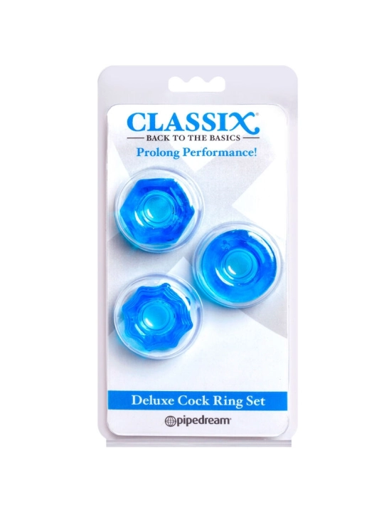 Set aus 3 Blauen Penisringen von Classix