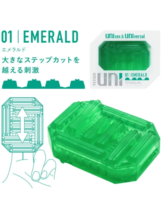 Uni Emerald Masturbator-Fingerhut von Tenga