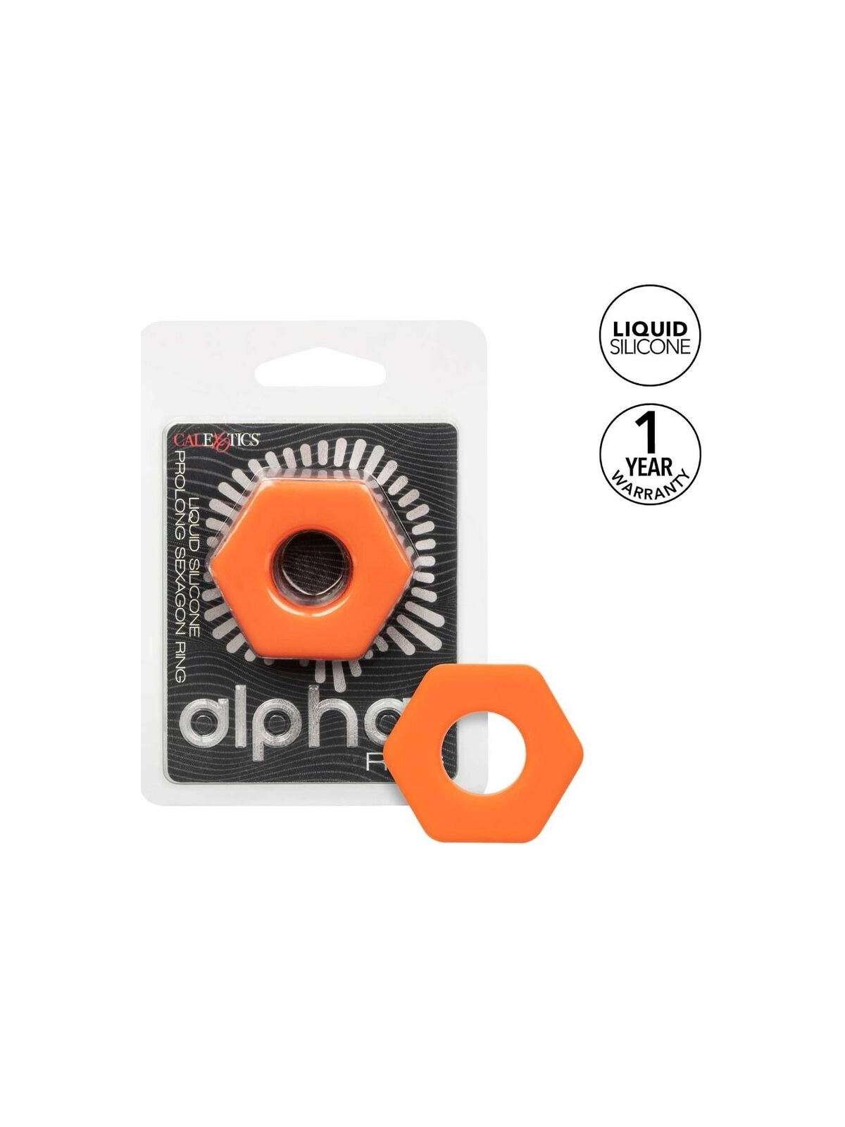 Alpha Prolong Sexagon Ring Orange von Calexotics