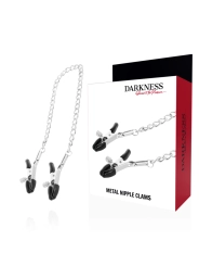 Einstellbare Nippelklemmen aus Metall von Darkness Sensations