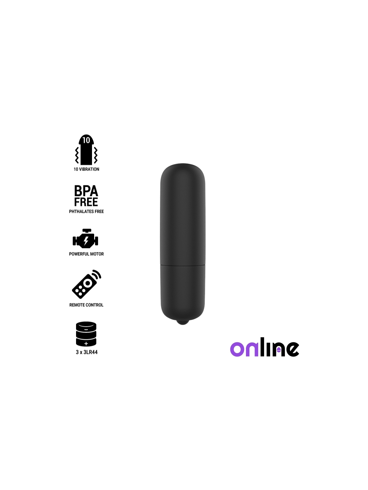 Schwarze Mini-Vibrationskugel von Online