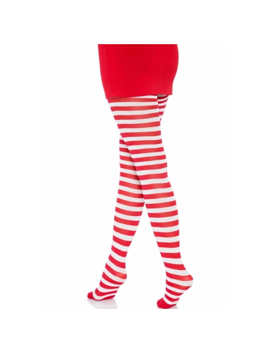 Weiss/Rot Gestreifte Strumpfhosen von Leg Avenue Hosiery