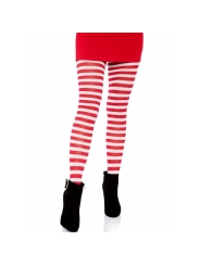 Weiss/Rot Gestreifte Strumpfhosen von Leg Avenue Hosiery