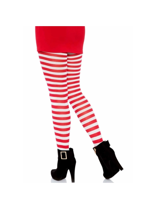 Weiss/Rot Gestreifte Strumpfhosen von Leg Avenue Hosiery