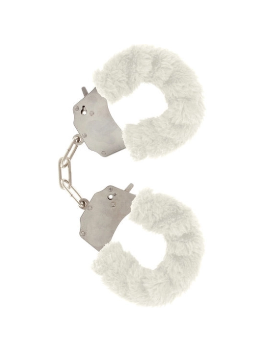 Furry Fun Cuffs Bondage Weiss von Toyjoy