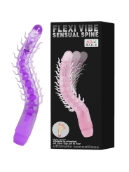 Flexi Vibe Sensual Spine Biegbarer Vibrierdildo Flieder 23.5 cm von Baile