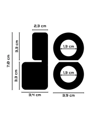 Super Flexibler und Widerstandsfähiger Doppel-Penisring Pr09 Schwarz von Powering