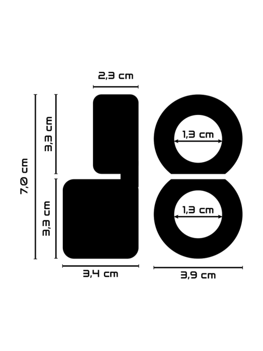 Super Flexibler und Widerstandsfähiger Doppel-Penisring Pr09 Schwarz von Powering