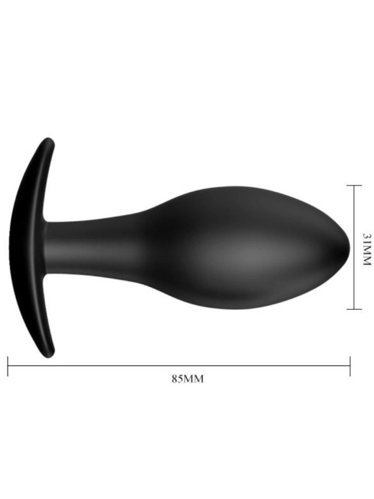 Anal Plug Silikonanker 8.5 cm Schwarz von Pretty Love Bottom