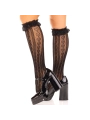 Kniestrümpfe mit Rüschen Schwarz von Leg Avenue Hosiery