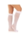 Kniestrümpfe mit Rüschen Weiss von Leg Avenue Hosiery