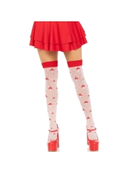 Pilz Hohe Socken Rot/Weiss von Leg Avenue Hosiery