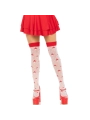 Pilz Hohe Socken Rot/Weiss von Leg Avenue Hosiery