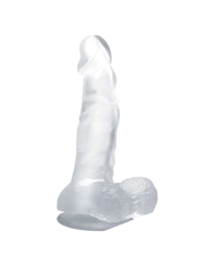 Realistischer Dildo mit Saugnapf und Hoden 16.7 cm Transparent von Baile Dildos