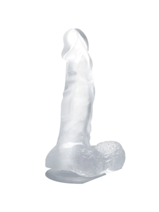 Realistischer Dildo mit Saugnapf und Hoden 16.7 cm Transparent von Baile Dildos