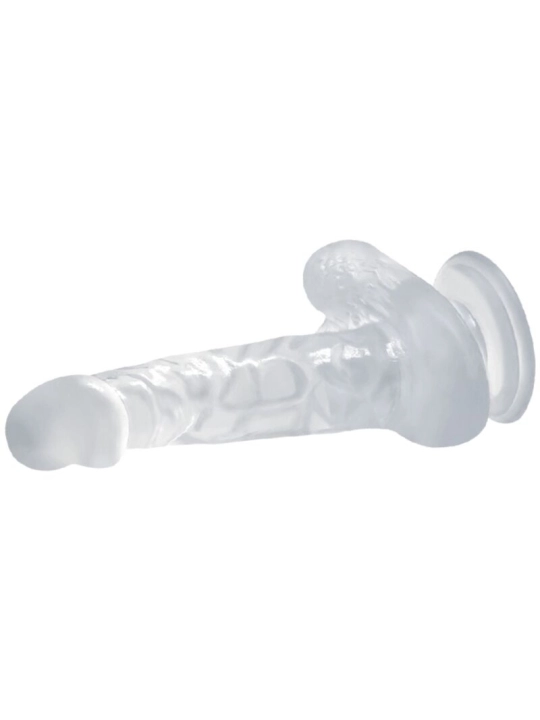 Realistischer Dildo mit Saugnapf und Hoden 16.7 cm Transparent von Baile Dildos