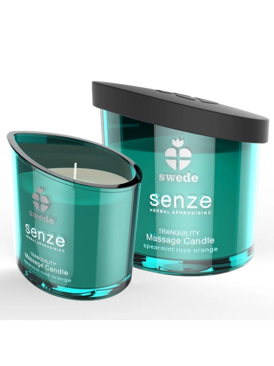 Senze Tranquillity Massagekerze - Spearmint, Rose, Orange von Swede