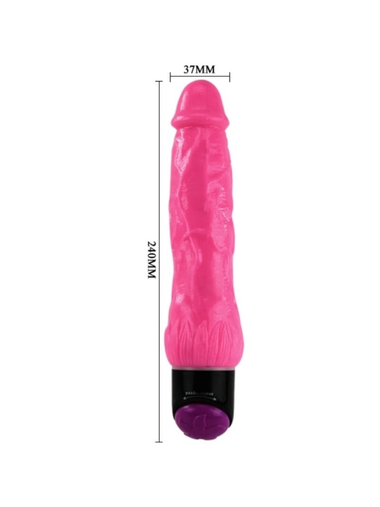 Bunter Sex Realistischer Vibrator Rosa 24 cm von Baile