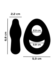 Super Flexibler und Widerstandsfähiger Penis- und Hodenring Pr14 Schwarz von Powering