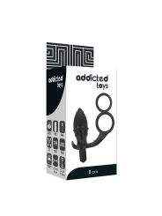 Analplug mit Doppeltem Schwarzen Ring von Addicted Toys