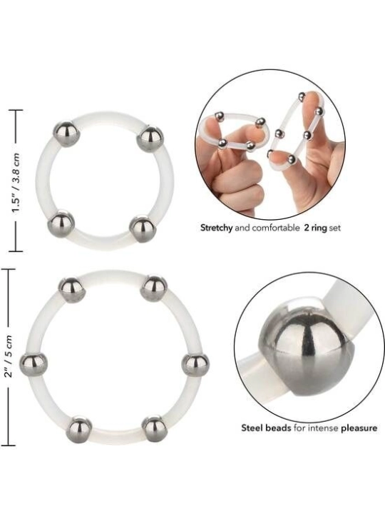Stahlperlen-Silikonring-Set von Calexotics