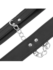 Handschellen aus Schwarzem Strukturiertem Leder von Darkness Bondage