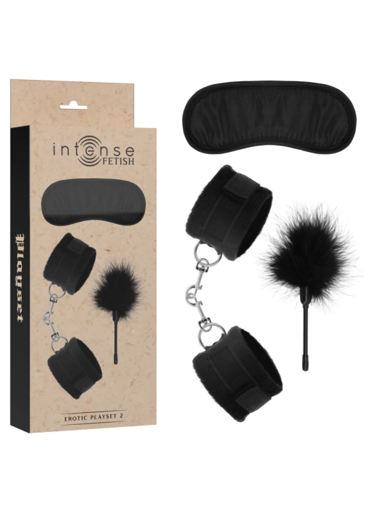 Fetish Erotikspielset 2 mit Handschellen, Blindmaske und Kitzel von Intense Fetish