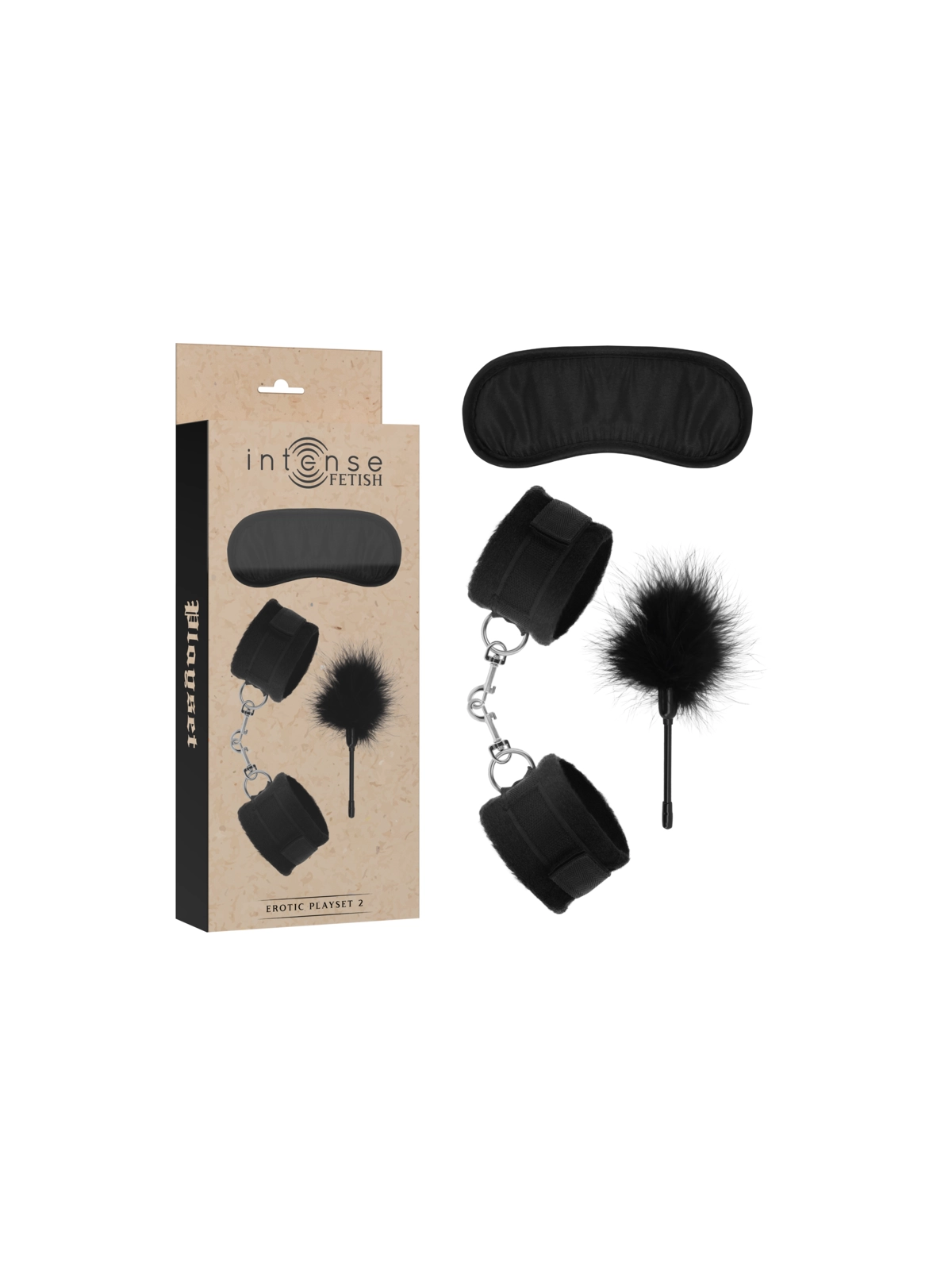 Fetish Erotikspielset 2 mit Handschellen, Blindmaske und Kitzel von Intense Fetish