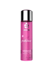 Fruity Love Massageöl mit Wärmendem Effekt Rosa Himbeere und Rhabarber 120 ml von Swede