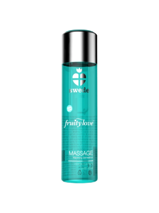 Fruity Love Massageöl mit Wärmendem Effekt Schwarze Johannisbeere und Limette 120 ml von Swede