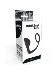 Analplug mit Schwarzem Penisring von Addicted Toys