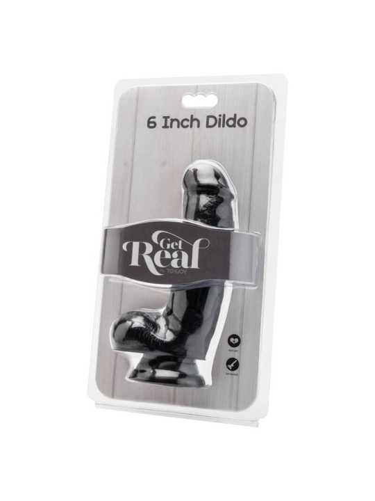 Dildo 12 cm mit Kugeln Schwarz von Get Real