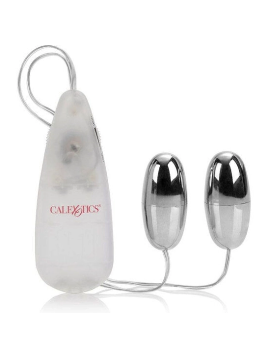 Vibrierende Kugeln Silber Duo von Calexotics