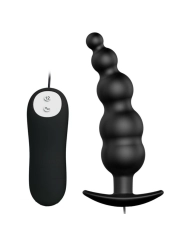 Analplug aus Silikon Extra Stimulation und 12 Vibrationsmodi Schwarz von Pretty Love Bottom