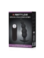 Analplug aus Silikon Extra Stimulation und 12 Vibrationsmodi Schwarz von Pretty Love Bottom